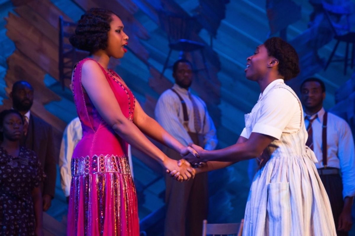 Cynthia Erivo, Jennifer Hudson at 