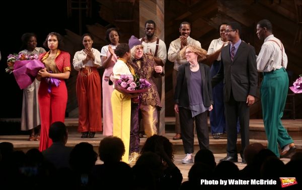 Jennifer Hudson, Cynthia Erivo, Allee Willis, Marsha Norman, Stephen Bray with cast  Photo