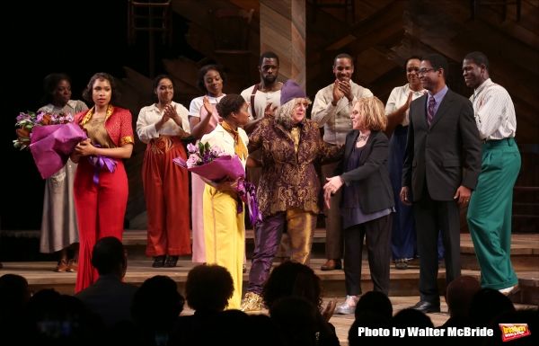 Jennifer Hudson, Cynthia Erivo, Allee Willis, Marsha Norman, Stephen Bray with cast  Photo