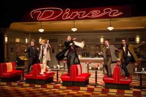 Ari Brand, Matthew James Thomas, Derek Klena, Ethan Slater, Noah Weisberg Photo