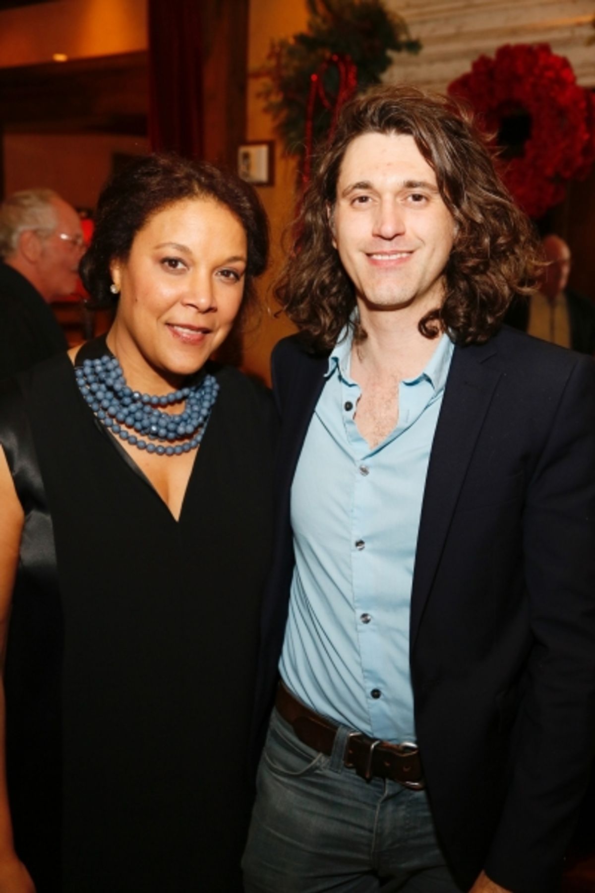 Linda Powell and playwright Lucas Hnath at 