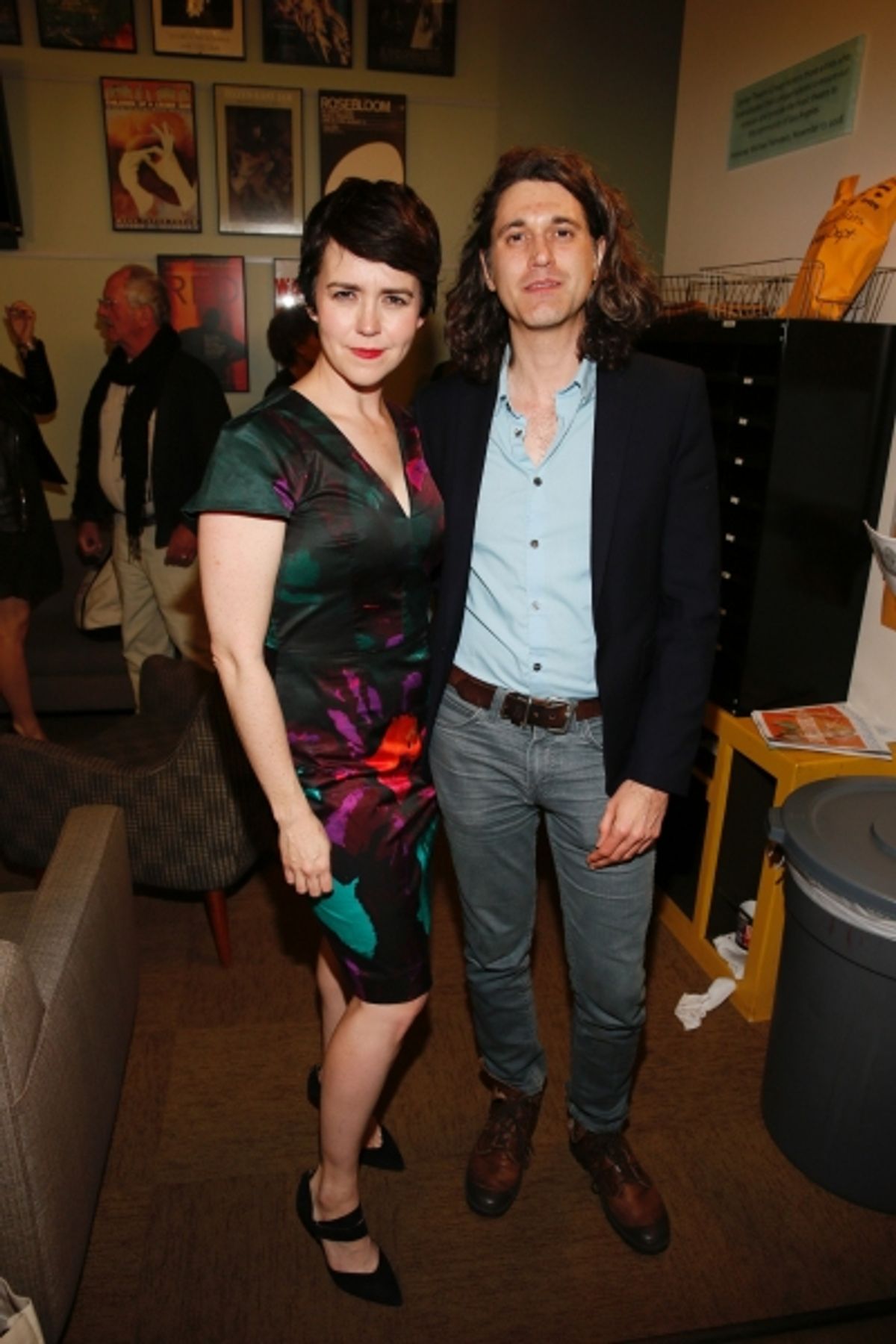 Emily Donahoe and playwright Lucas Hnath at 