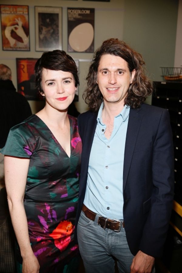 Cast member Emily Donahoe and playwright Lucas Hnath Photo