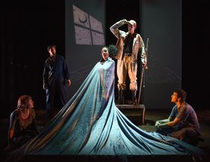 Clare O''Malley (as Gretel), Alan Brincks (as Father), Anita Holland (as The Flounder), Robert Stineman (as The Fisherman), Sean Bradley (as Hansel) @ BroadwayWorld Clare O''Malley (as Gretel), Alan Brincks (as Father), Anita Holland (as The Flounder Photo