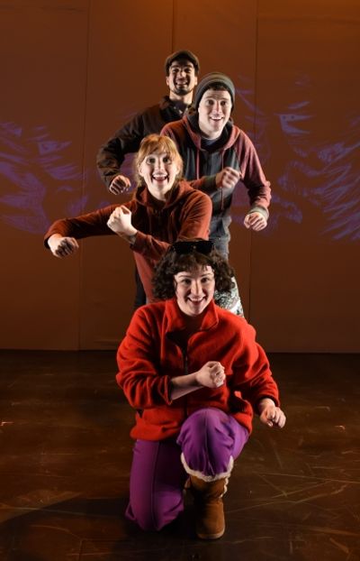 (top to bottom) Alan Brincks (as Father), Sean Bradley (as Hansel), Clare O''Malley ( Photo