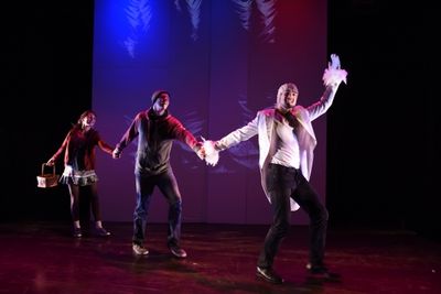 Clare O''Malley (as Gretel), Sean Bradley (as Hansel), Alan Brincks (as The Snowbird) Photo