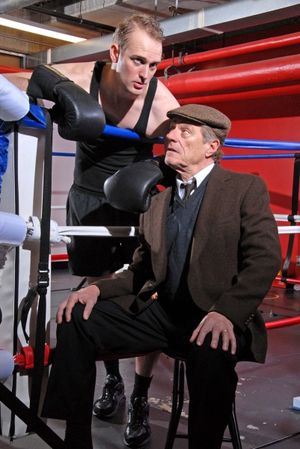Ty Boice (as Joe Bonaparte) and Gary Powell (as his father Mr. Bonaparte)  Photo