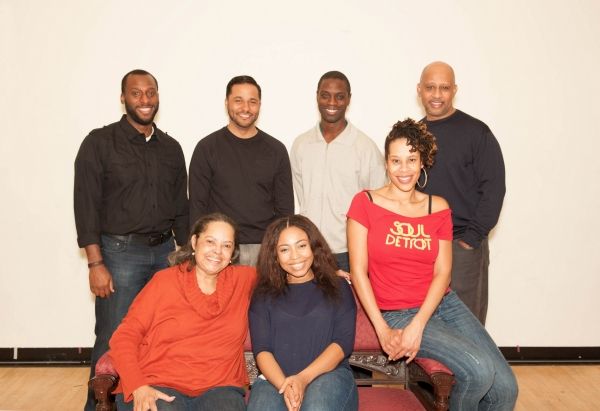 Front: Lynda Gravatt, Nikiya Mathis, Dominique Morisseau; Back: Wendell B. Franklin,  Photo