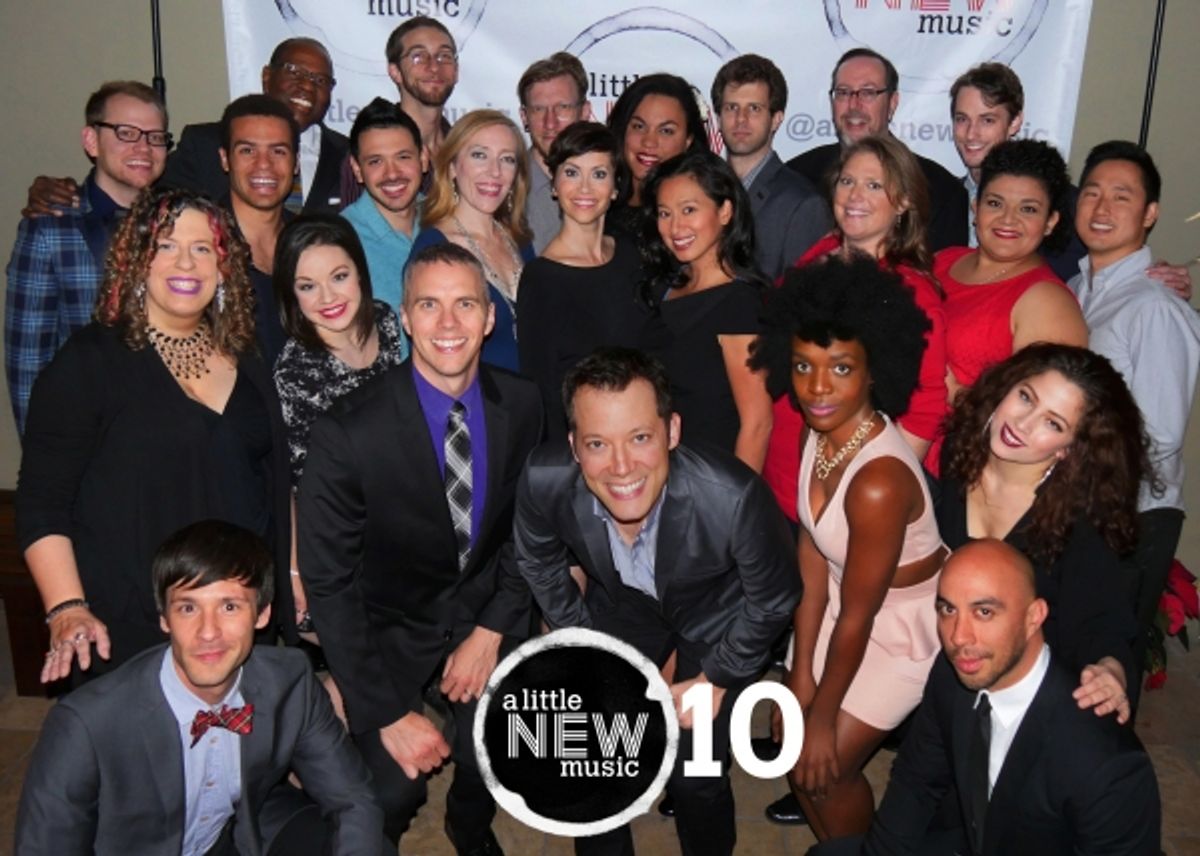 (front) Founding co-producer Christopher Maikish, host John Tartaglia, co-producer Kila Packett; (second row) ALNM10 executive producer amy francis schott, Shelley Regner, ALNM10 artistic producer Luke Klipp, co-producer Katherine Washington, Chrissi Eric at 