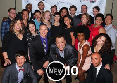 (front) Founding co-producer Christopher Maikish, host John Tartaglia, co-producer Ki Photo