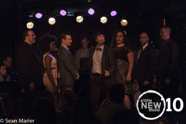 Members of the ALNM producing team sing the opening number: (left to right) Bryan Bla Photo