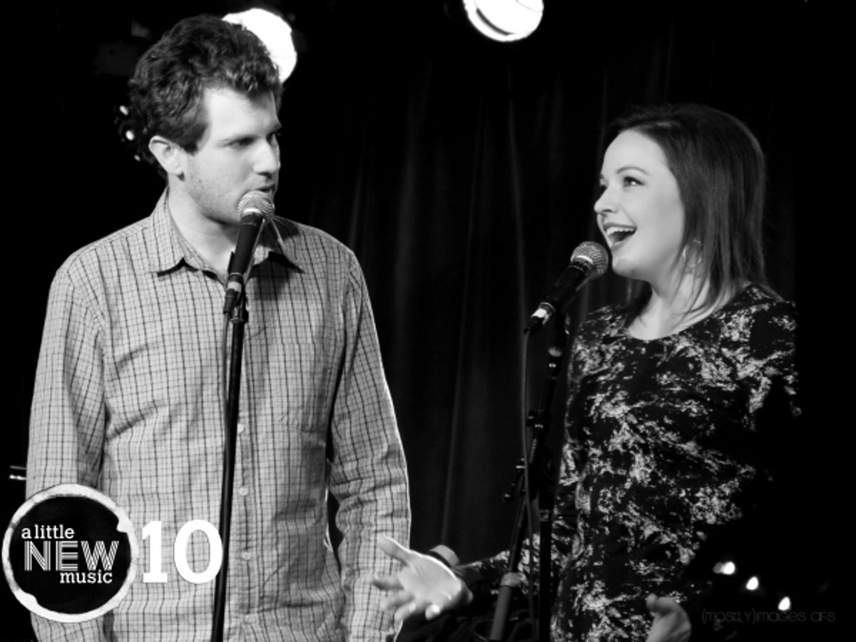 Zach Spound and Shelley Regner duet on Zach''s original song ''Dinosaur''. Photo by amy francis schott. at 