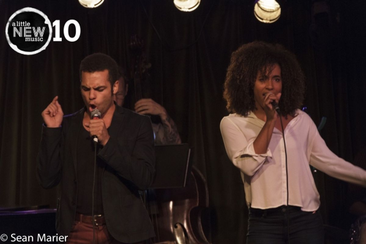 Cooper Howell and Tiana Okoye perform Alexi Kovin''s not-exactly-a-love duet ''Second Time Around'' from the musical THE GUIDE TO BEING SINGLE. Photo by Sean Marier / 389 Photography. at 