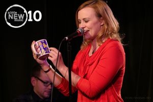 Emily Clark wraps up the night with Carner and Gregor''s ode to​ special​ family Xmas trips, ''The Egg Nog Song''. Photo by amy francis schott. @ BroadwayWorld Emily Clark wraps up the night with Carner and Gregor''s ode to​ special‿ Photo