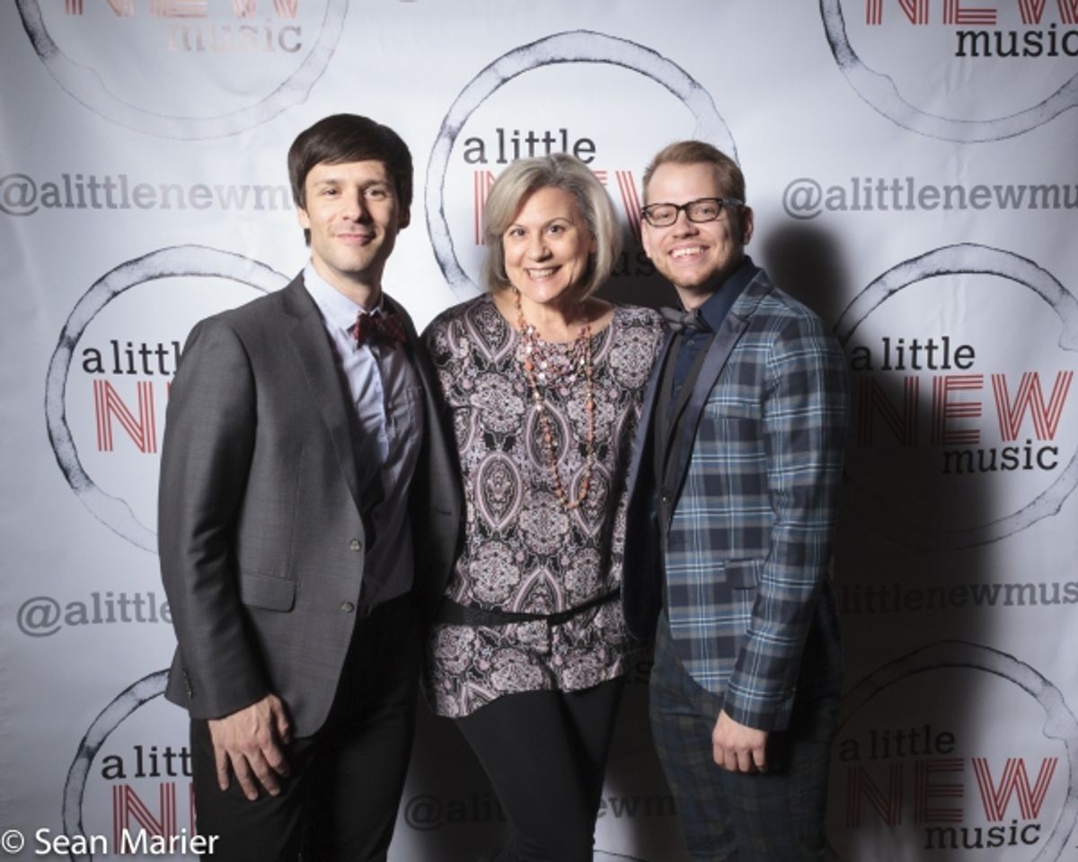 Founding co-producer Christopher Maikish, New Musicals Inc artistic  Elise Dewsberry, and music  Bryan Blaskie. Photo by Sean Marier / 389 Photography. at 