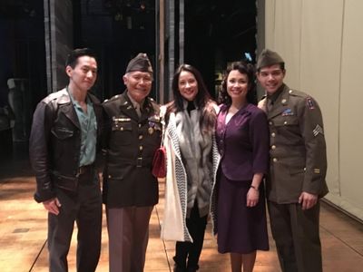 Michael K. Lee, George Takei, Lea Salonga and Telly Leung Photo