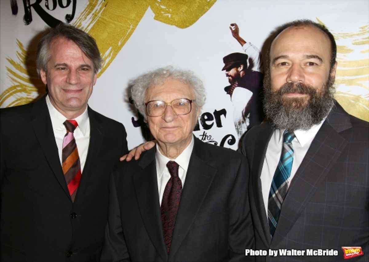 Bartlett Sher, Sheldon Harnick and Danny Burstein  at 
