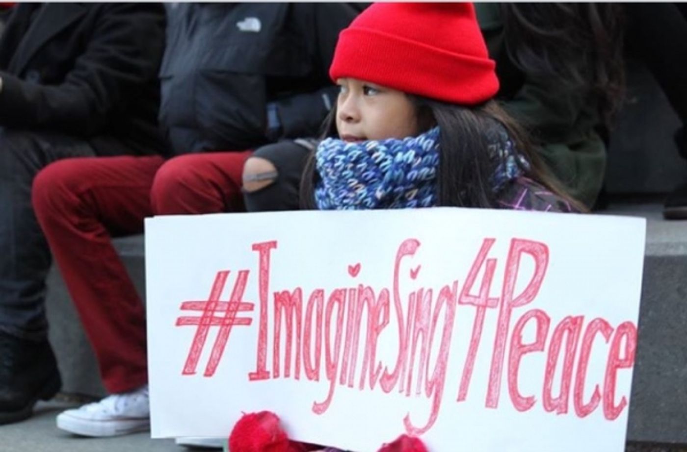 Photo Flash: Broadway Kids Sing for Peace in Times Square  Image