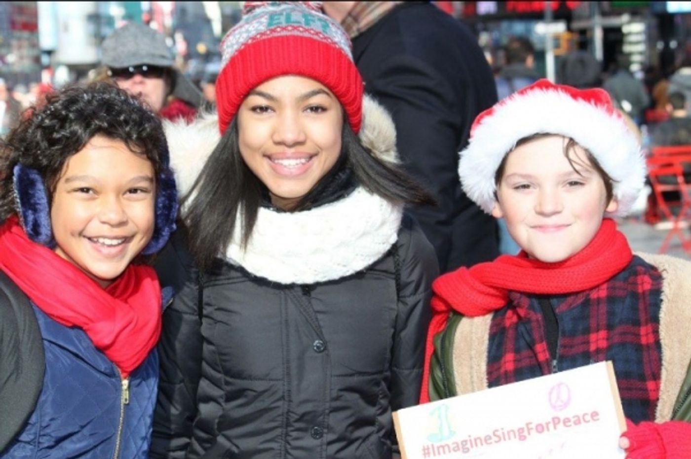 Photo Flash: Broadway Kids Sing for Peace in Times Square  Image