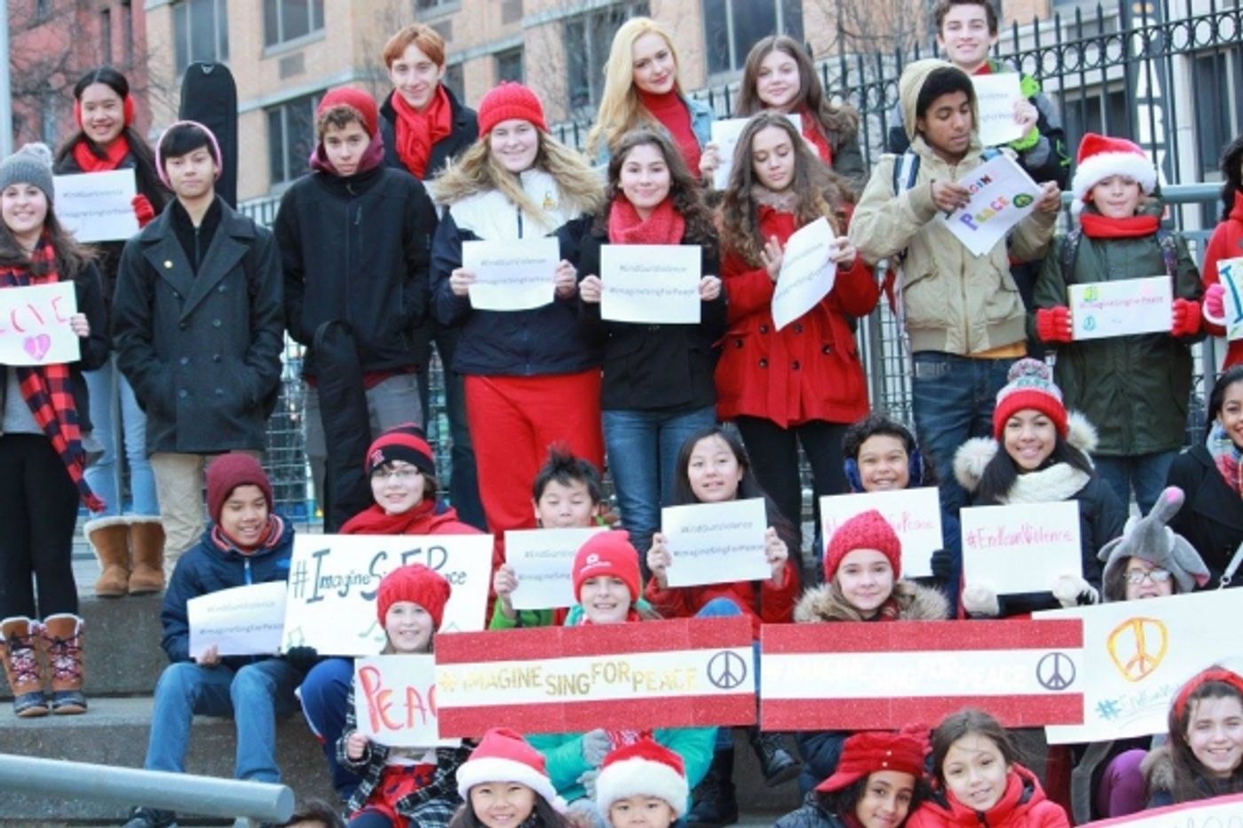 Photo Flash: Broadway Kids Sing for Peace in Times Square  Image