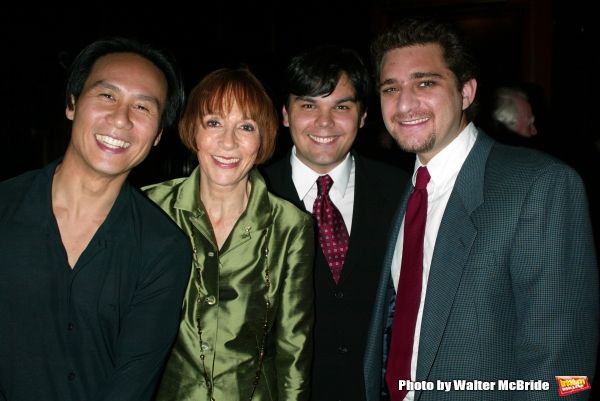 B.D. Wong, Patricia Elliott, Robert Lopez and Jeff Marx Attend the Broadway Theater I Photo