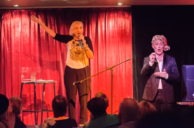 Lisa Lampanelli and Jon Wolfe Nelson Photo