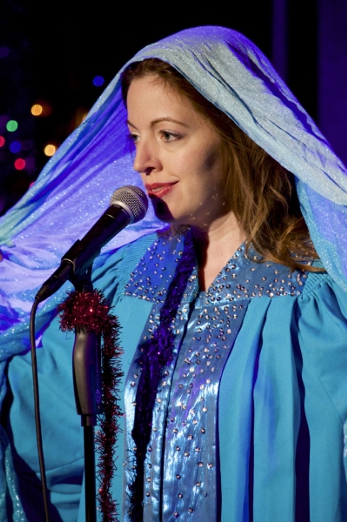 Liz Lark Brown as the Virgin Mary at 