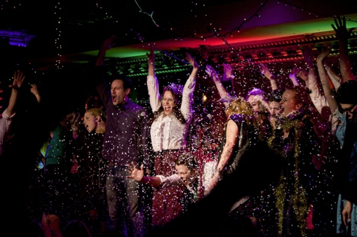 The cast of the 8th Annual Joe Iconis Christmas Spectacular at 