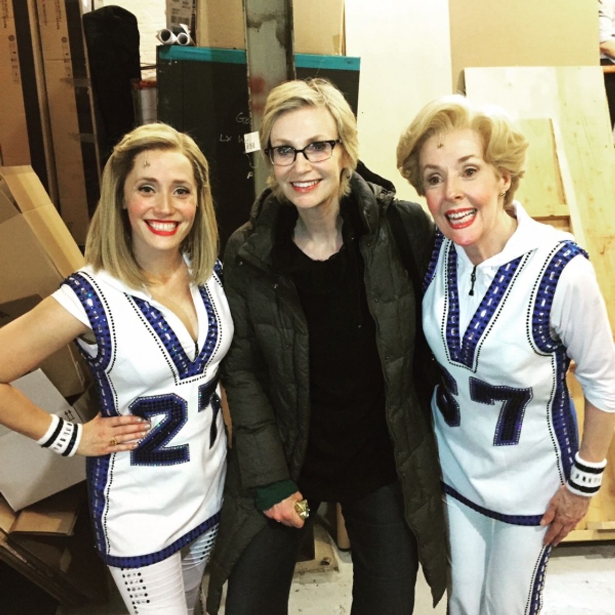 Haven Burton, Jane Lynch, Georgia Engel at 