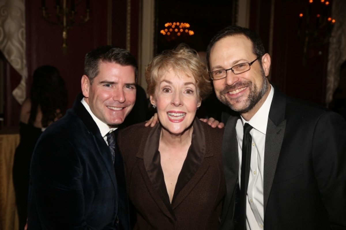 Chad Beguelin, Georgia Engel, Matthew Sklar at 