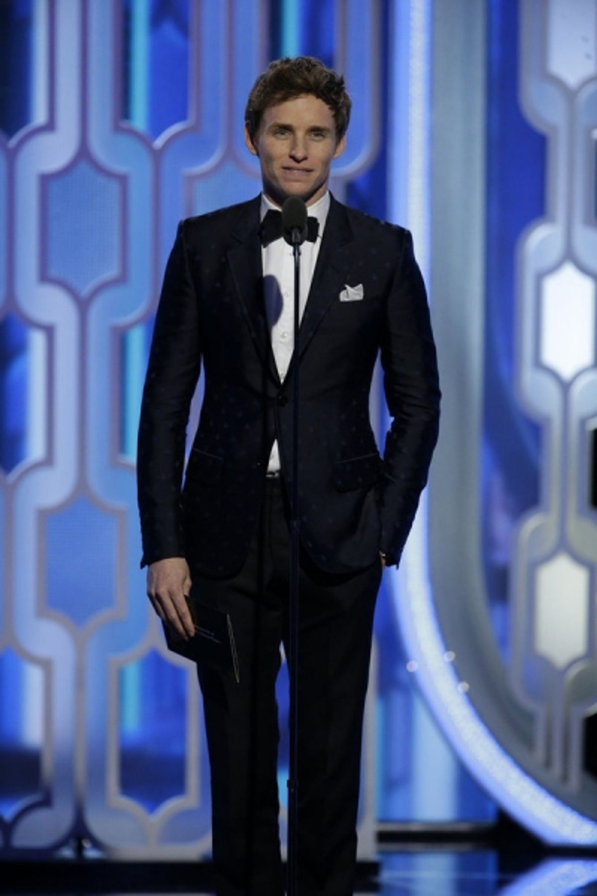 73rd ANNUAL GOLDEN GLOBE AWARDS -- Pictured: Eddie Redmayne, Presenter at the 73rd Annual Golden Globe Awards held at the Beverly Hilton Hotel on January 10, 2016 -- (Photo by: Paul Drinkwater/NBC) at 