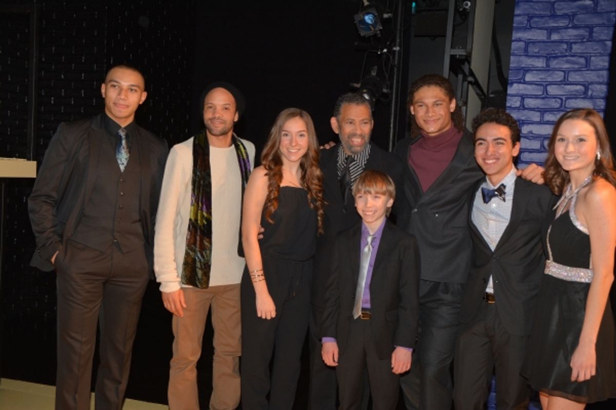 Jon Manzari, Savion Glover, Devin Ruth, Maurice Hines, Luke Spring, Leo Manzari, Dario Natarelli and Julia Ruth at 