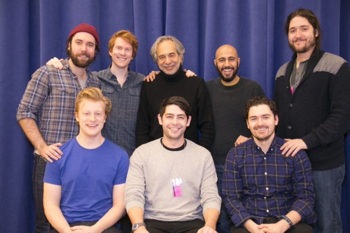 Jeffrey Horowitz and members of the PigPen Theatre Co. at 