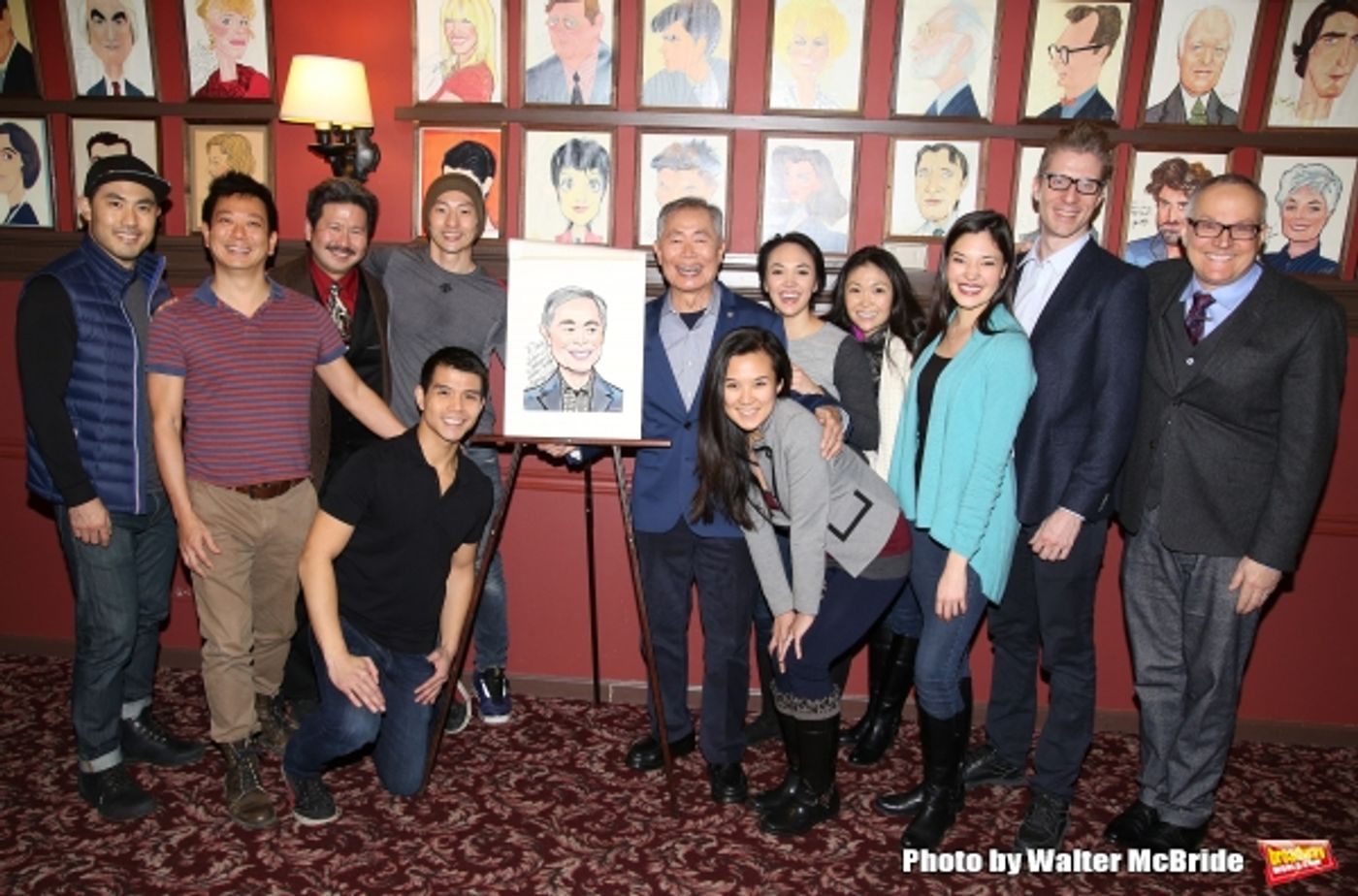 Photo Coverage: George Takei Celebrates His New Sardi's Portrait with His ALLEGIANCE Cast! Image