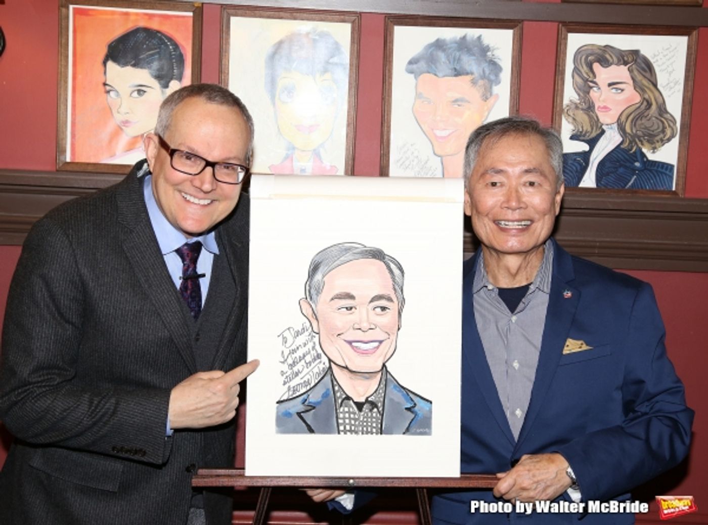 Photo Coverage: George Takei Celebrates His New Sardi's Portrait with His ALLEGIANCE Cast! Image