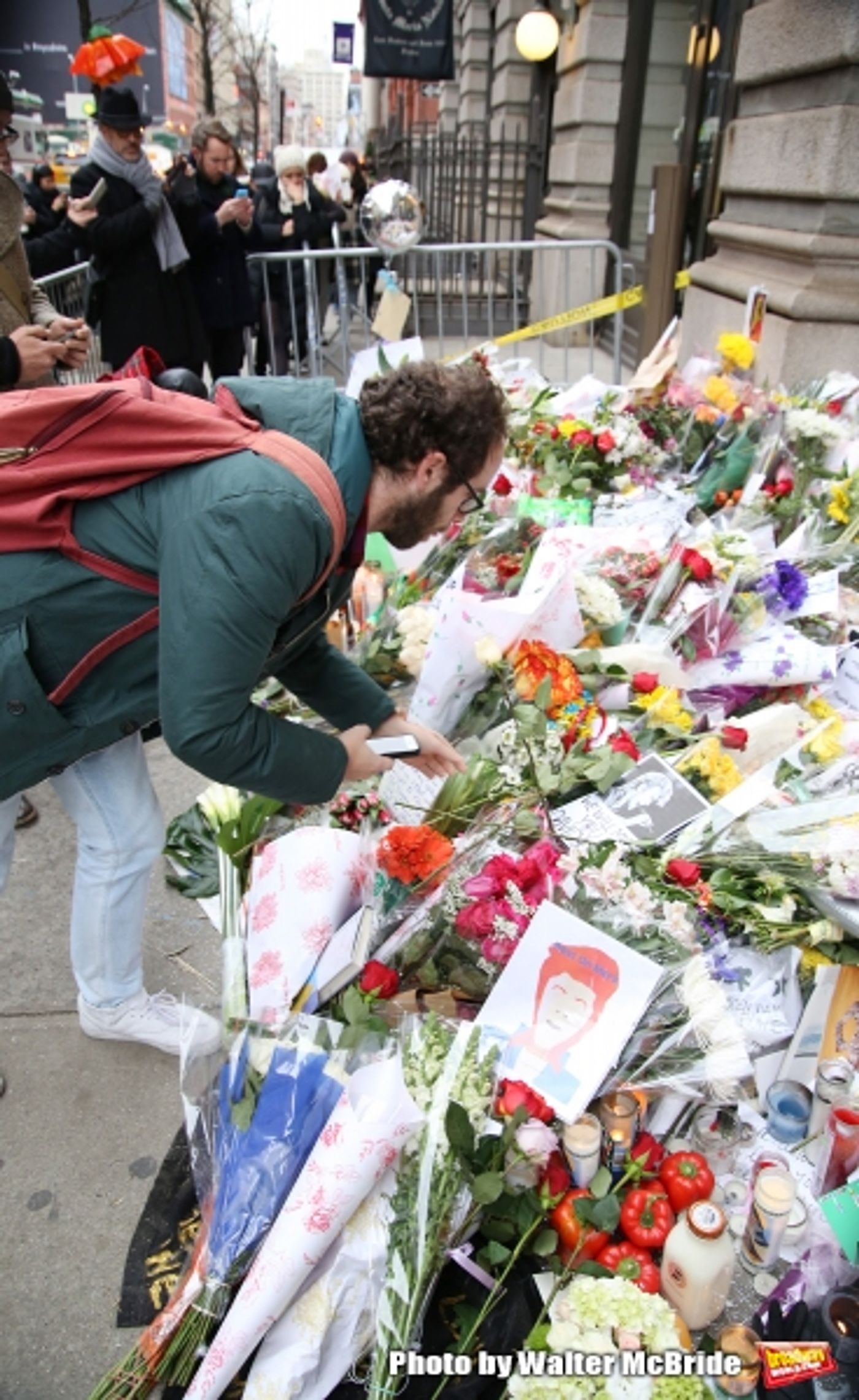 Photo Coverage: Fans Tribute David Bowie Outside of LAZARUS Photo Coverage: Fans Tribute David Bowie Outside of LAZARUS Image