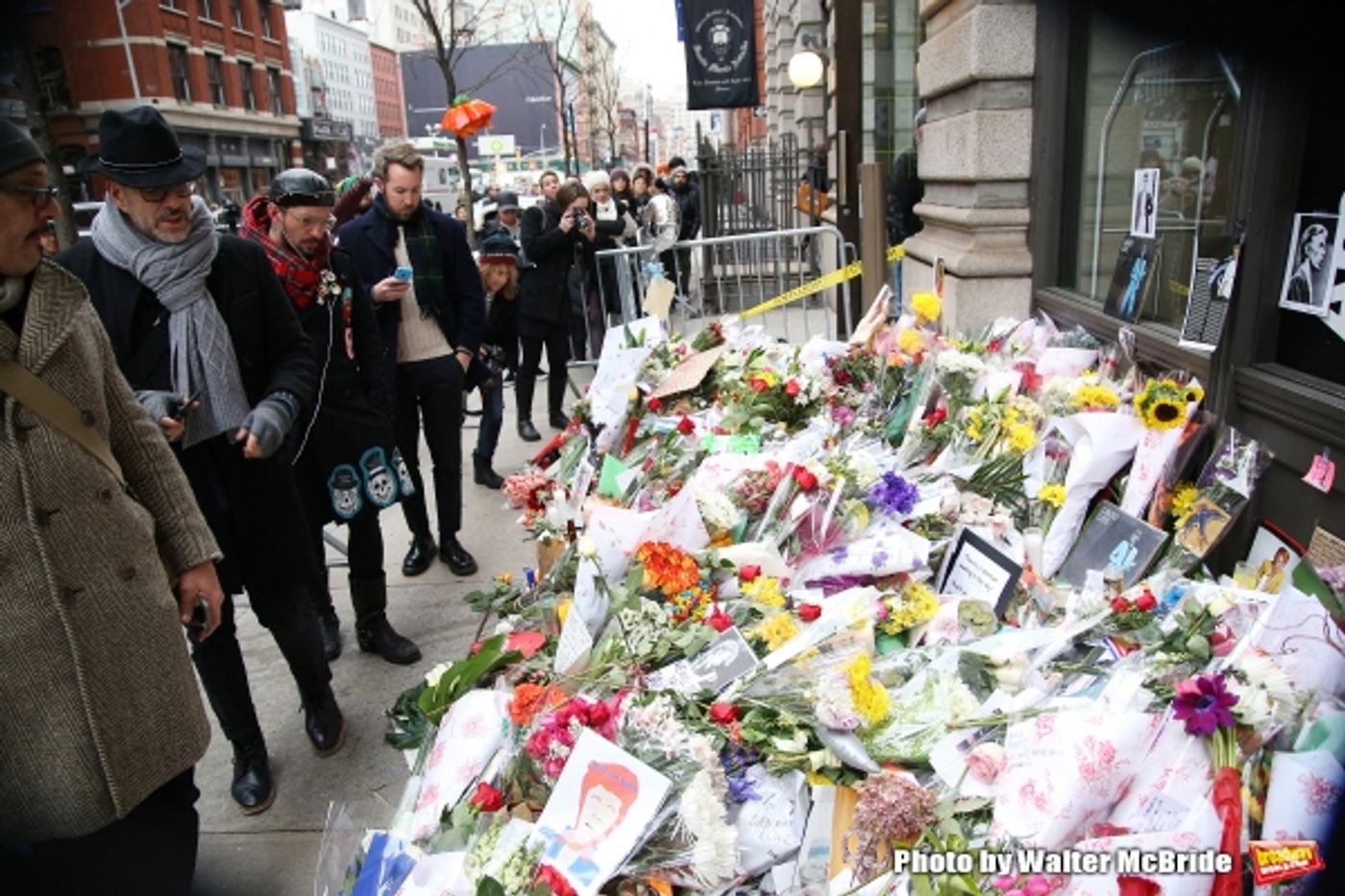 Photo Coverage: Fans Tribute David Bowie Outside of LAZARUS Photo Coverage: Fans Tribute David Bowie Outside of LAZARUS Image
