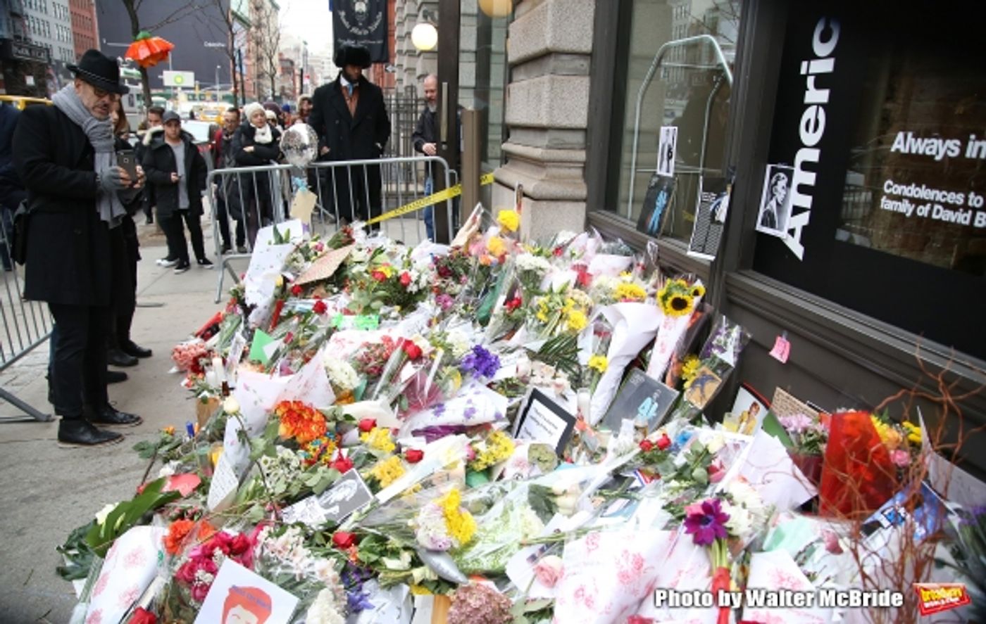 Photo Coverage: Fans Tribute David Bowie Outside of LAZARUS Photo Coverage: Fans Tribute David Bowie Outside of LAZARUS Image