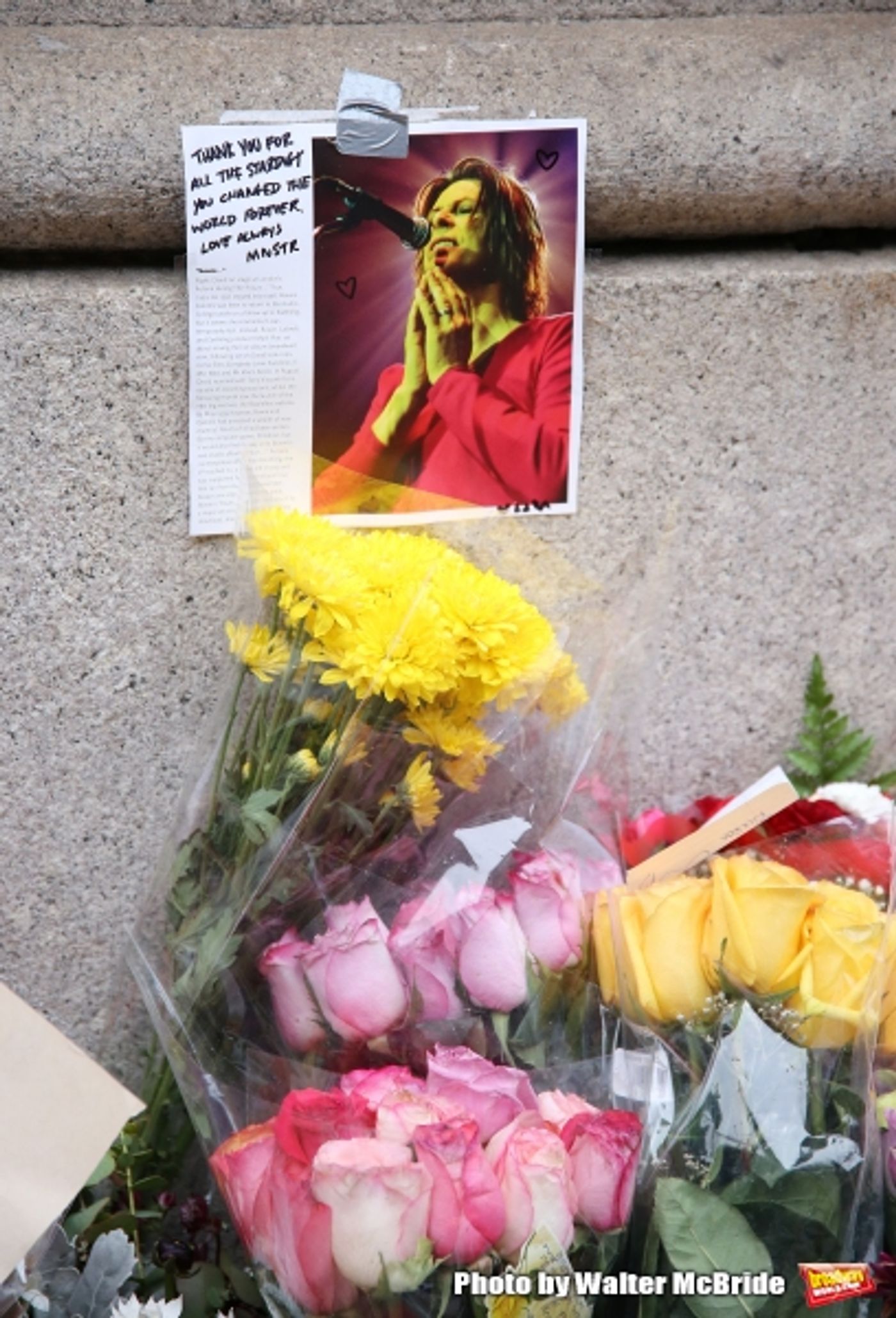 Photo Coverage: Fans Tribute David Bowie Outside of LAZARUS Photo Coverage: Fans Tribute David Bowie Outside of LAZARUS Image