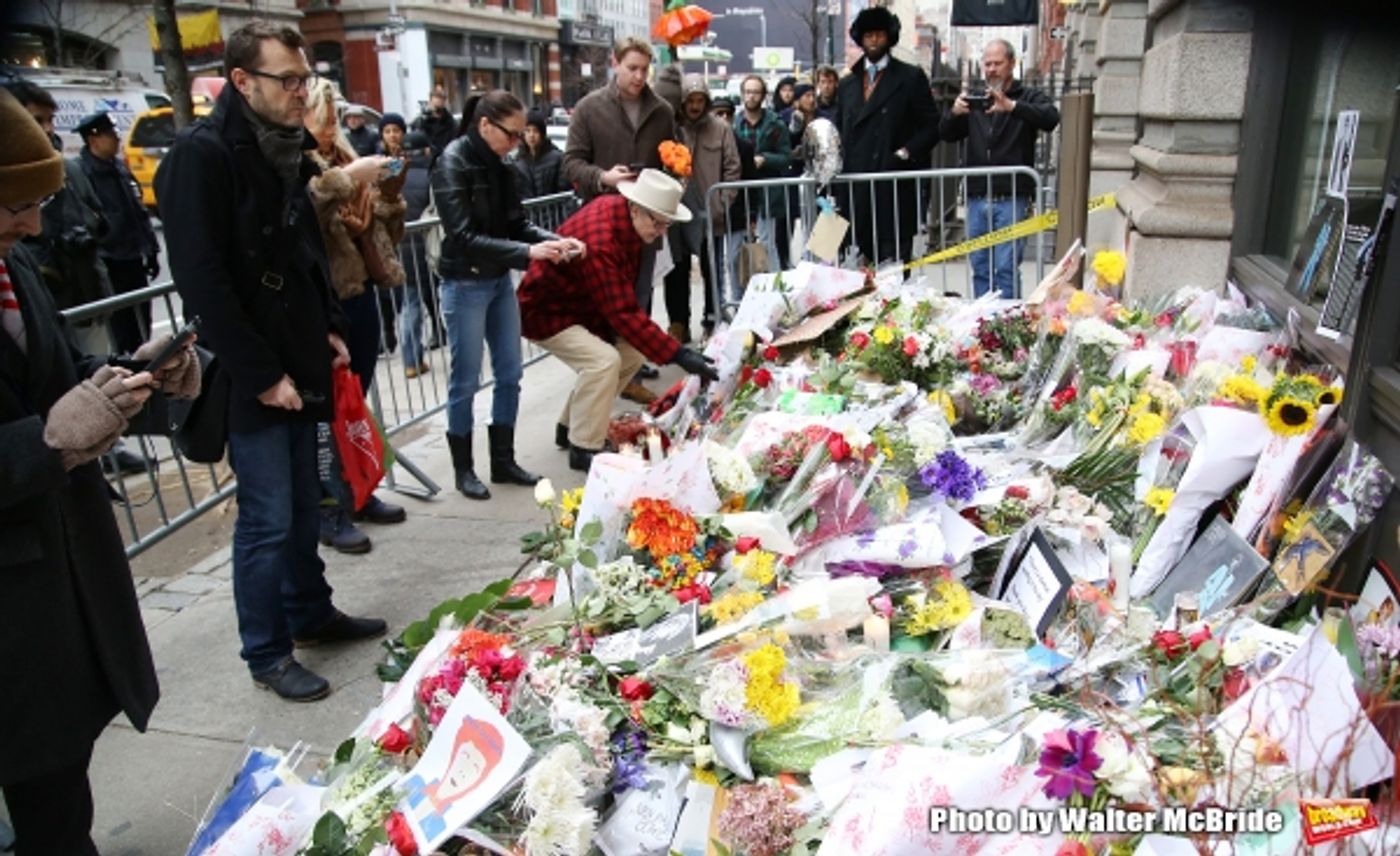 Photo Coverage: Fans Tribute David Bowie Outside of LAZARUS Photo Coverage: Fans Tribute David Bowie Outside of LAZARUS Image
