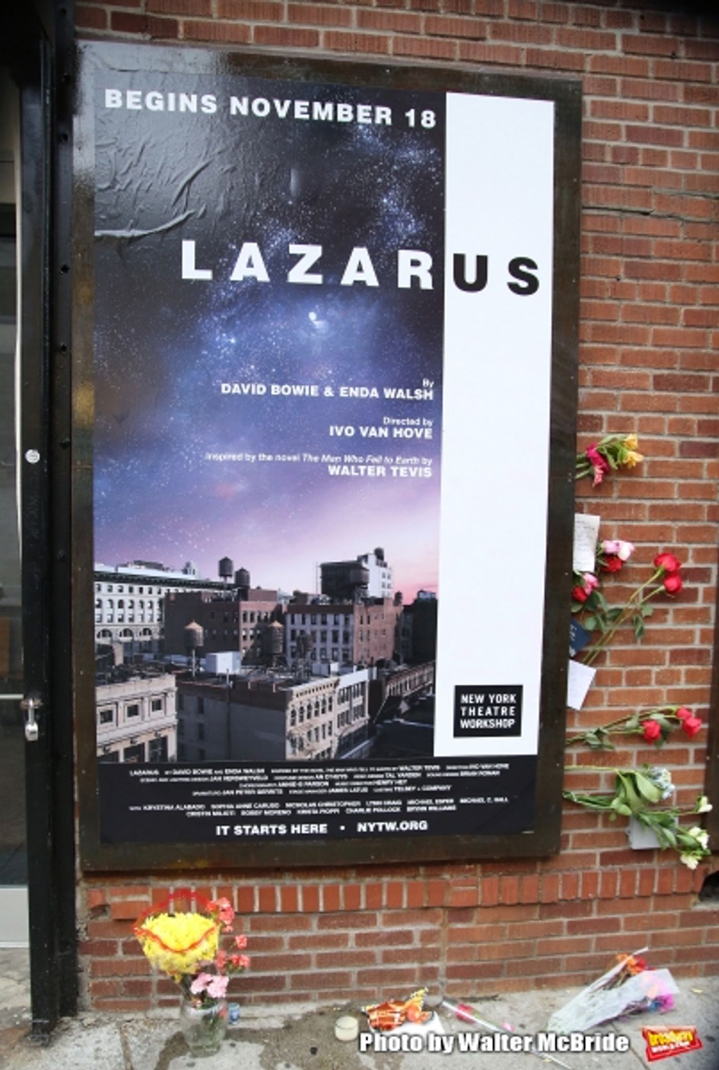 Photo Coverage: Fans Tribute David Bowie Outside of LAZARUS Photo Coverage: Fans Tribute David Bowie Outside of LAZARUS Image