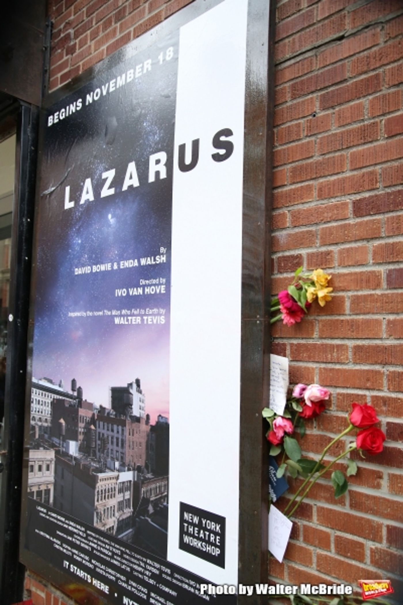 Photo Coverage: Fans Tribute David Bowie Outside of LAZARUS Photo Coverage: Fans Tribute David Bowie Outside of LAZARUS Image