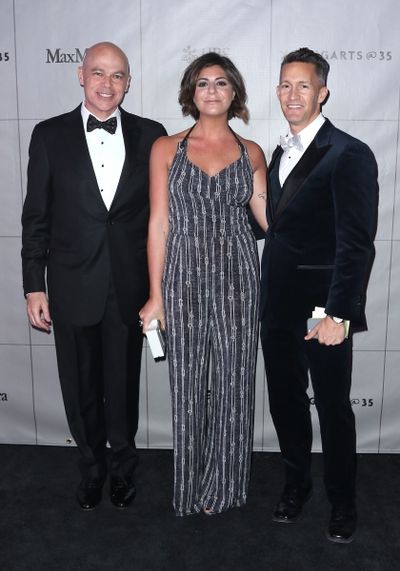 Chairman of YoungArts Board Rich Kohan, Presenting Sponsor Maria Giulia Maramotti and Photo