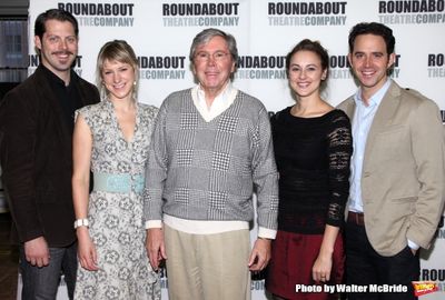 David Furr, actress Charlotte Parry, actor Brian Bedford, actress Sara Topham and act Photo
