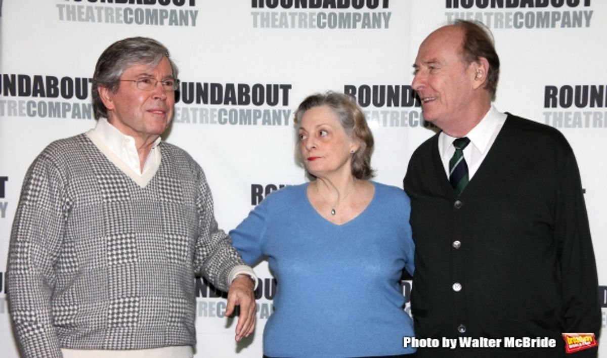 Brian Bedford & Dana Ivey & Paxton Whitehead.attends the Meet & Greet the cast of the Roundabout Theatre Company''s Broadway Production of ''The Importance of Being Earnest''  in New York City. at 