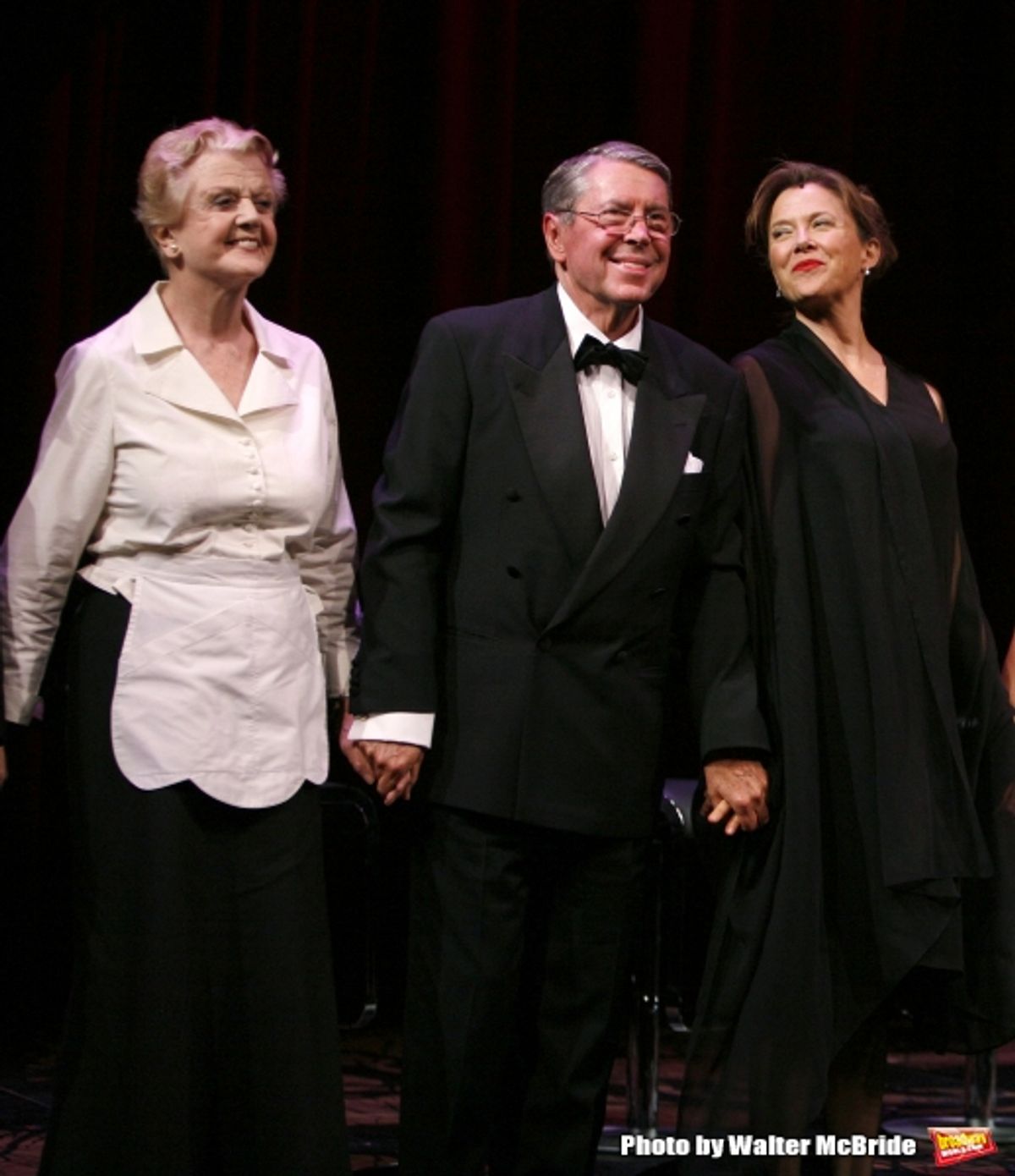 Angela Lansbury, Brian Bedford, Annette Bening, .during the Curtain Call for The Actors Fund One Night Only Benefit of ALL ABOUT EVE at the Eugene O''Neill Theatre in New York City..November 10, 2008. at 