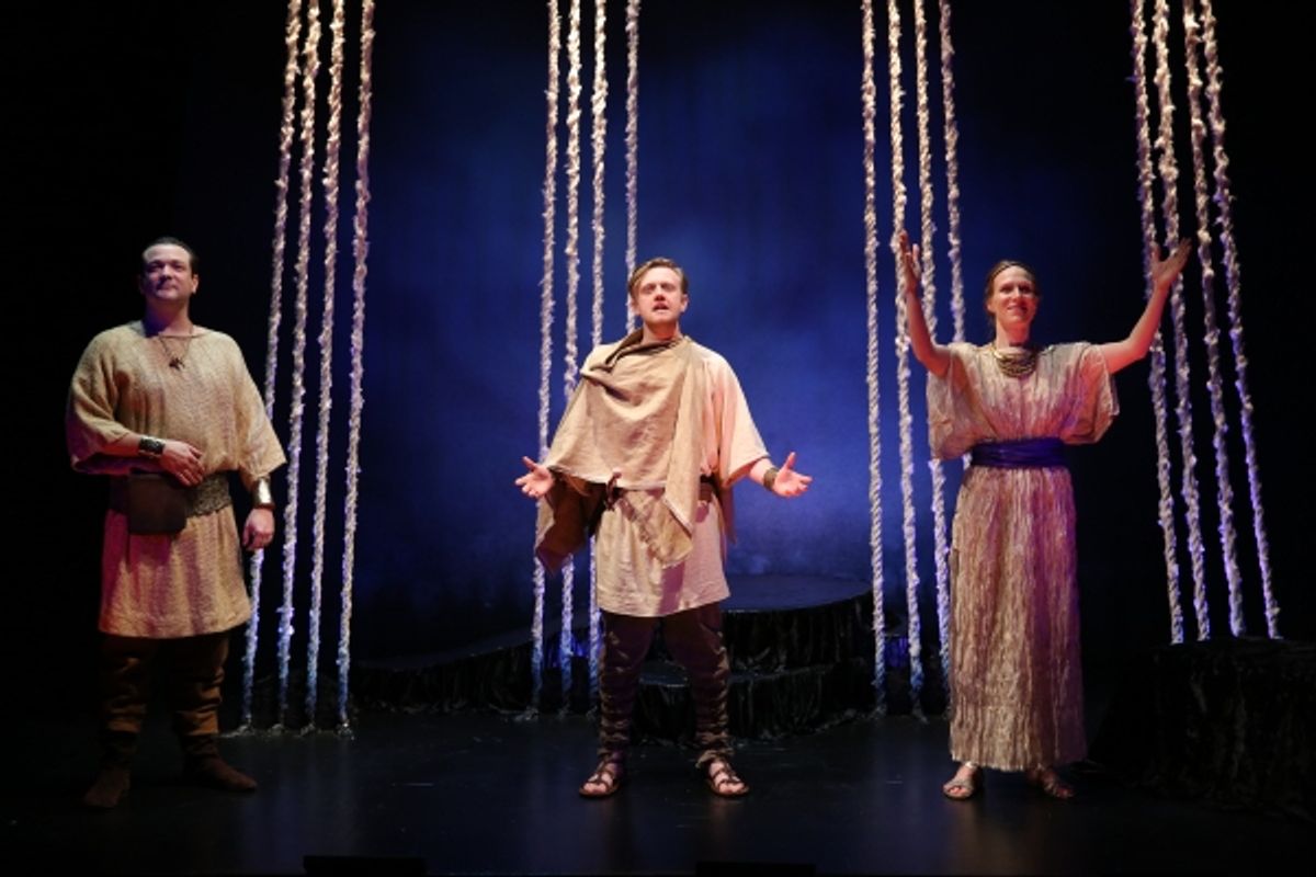 Rod Brogan as the Messenger, Ciaran Bowling as Haemon, and Winsome Brown as Eurydice at 