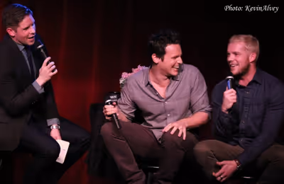 Frank DiLella, Jonathan Groff and Russell Tovey Photo