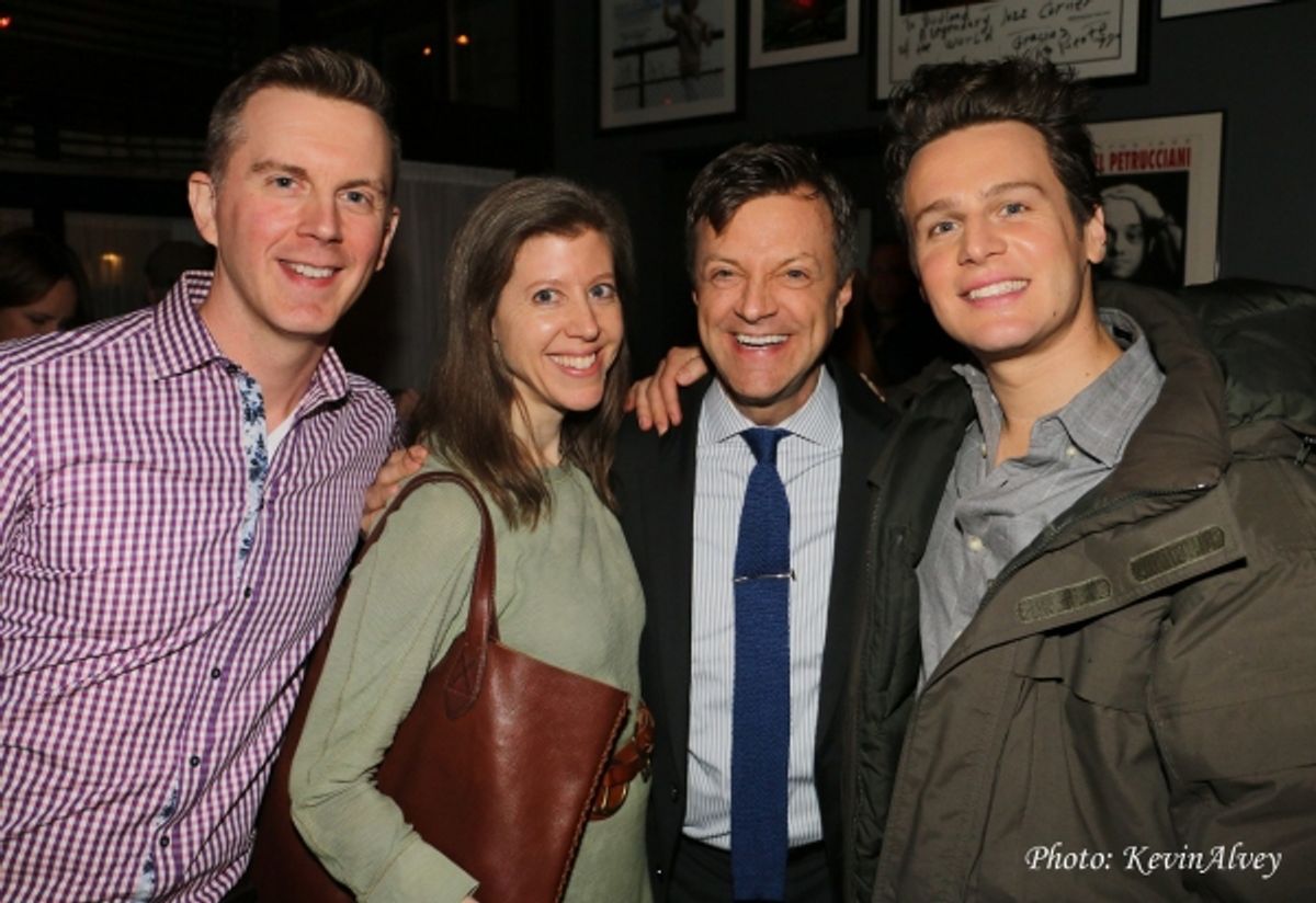 Jesse Rude, Liz Paley, Jim Caruso and Jonathan Groff at 