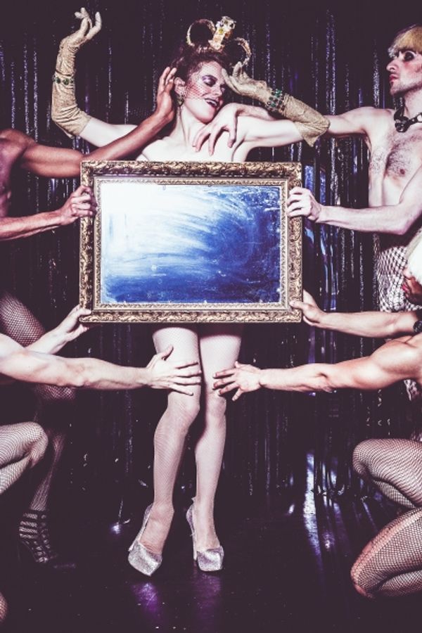 Laura Careless as the Evil Queen (center) and the cast of Company XIV''s SNOW WHITE Photo